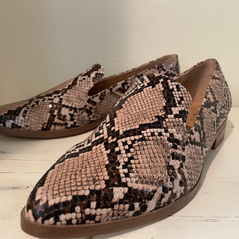 Snake Skin Flats Point Toe